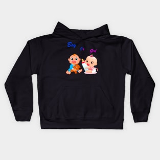 Who will be a girl or a boy Kids Hoodie